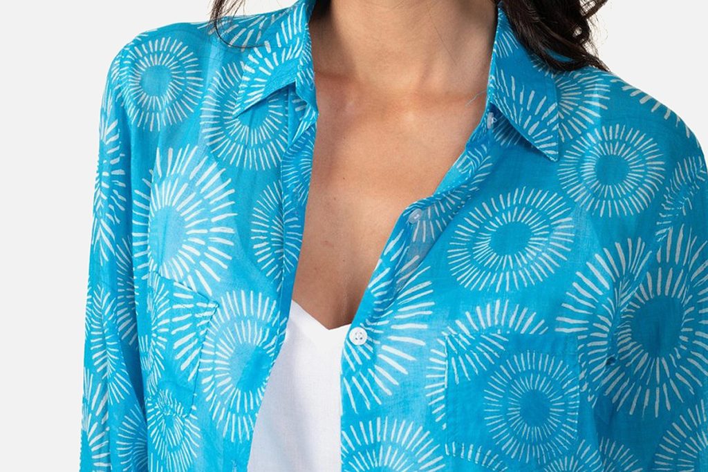 CHEMISE LO SOLEIL BLEU MARIN