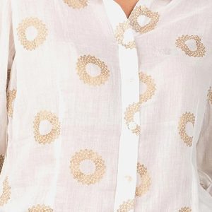 CHEMISIER ROSACES GOLD BLANC - Image 3
