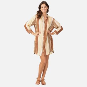 CHEMISE AM NUANCES MARRON – Image 1