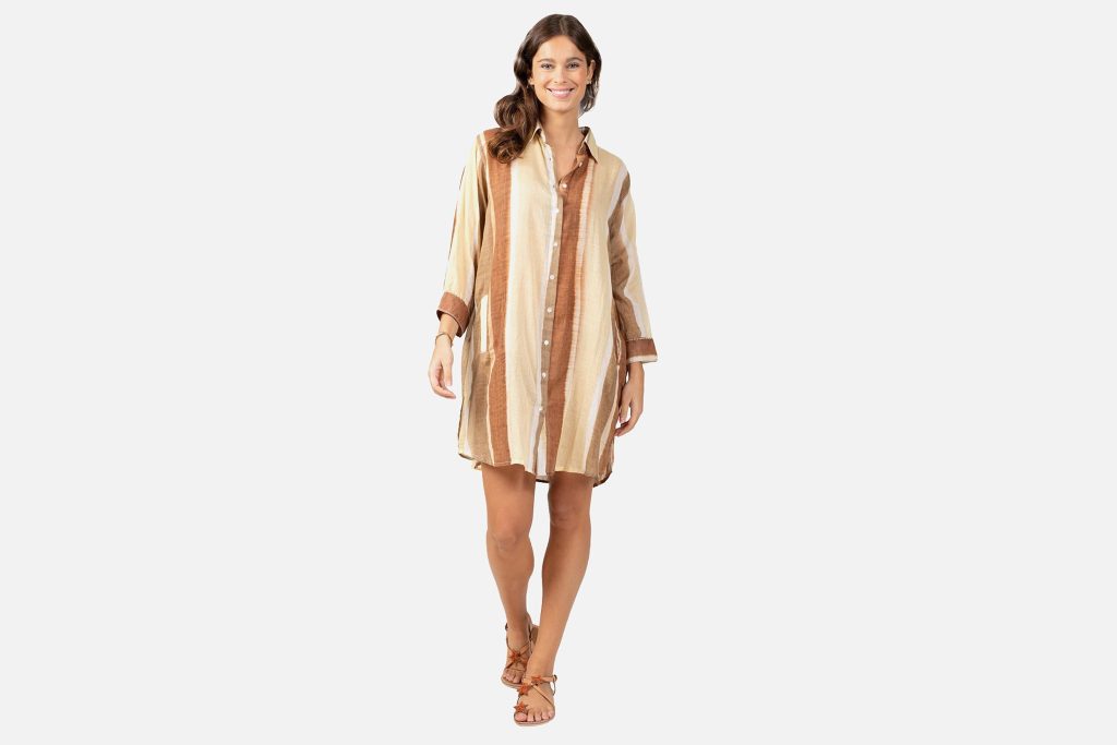 CHEMISE AM NUANCES MARRON