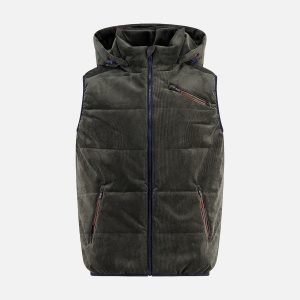 BODYWARMER RIB DARK GREEN - Image 1