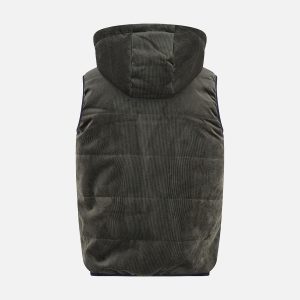 BODYWARMER RIB DARK GREEN - Image 2