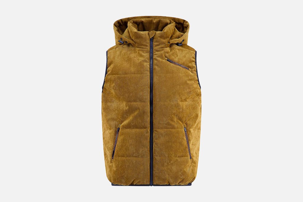 BODYWARMER RIB MUSTARD