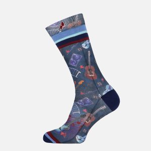 SOCK VARIOUS GUITARS NAVY - Image 2