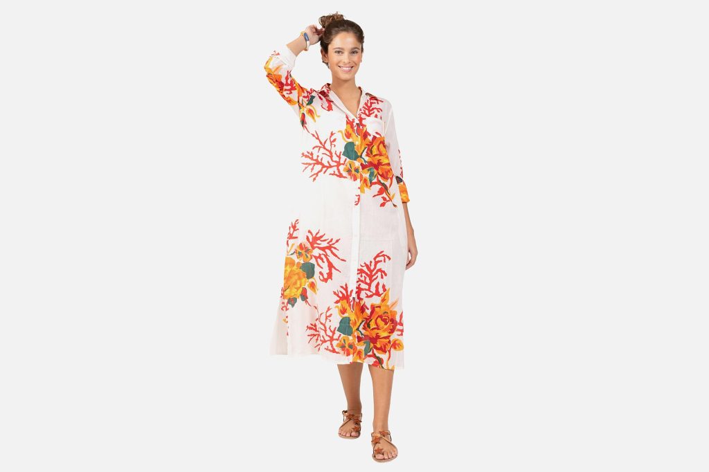 CHEMISE LO CORAIL FLEURI BLANC