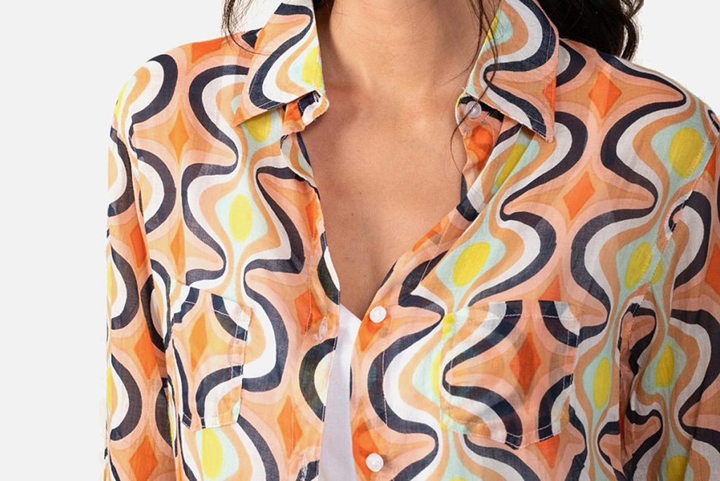 CHEMISE LO ELLIPSE PECHE