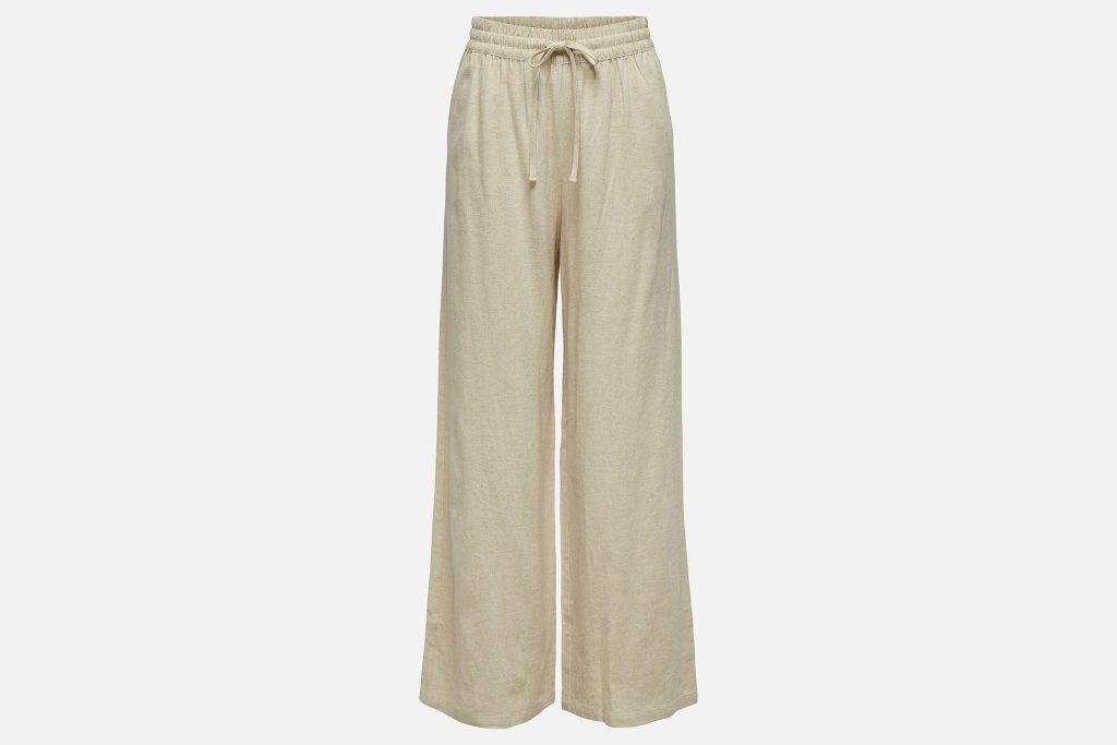 SAY LINEN WIDE PANTS OATMEAL