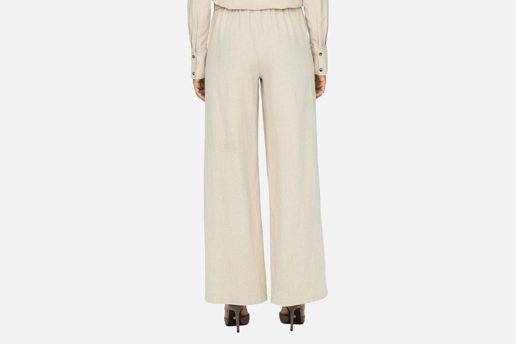 SAY LINEN WIDE PANTS OATMEAL