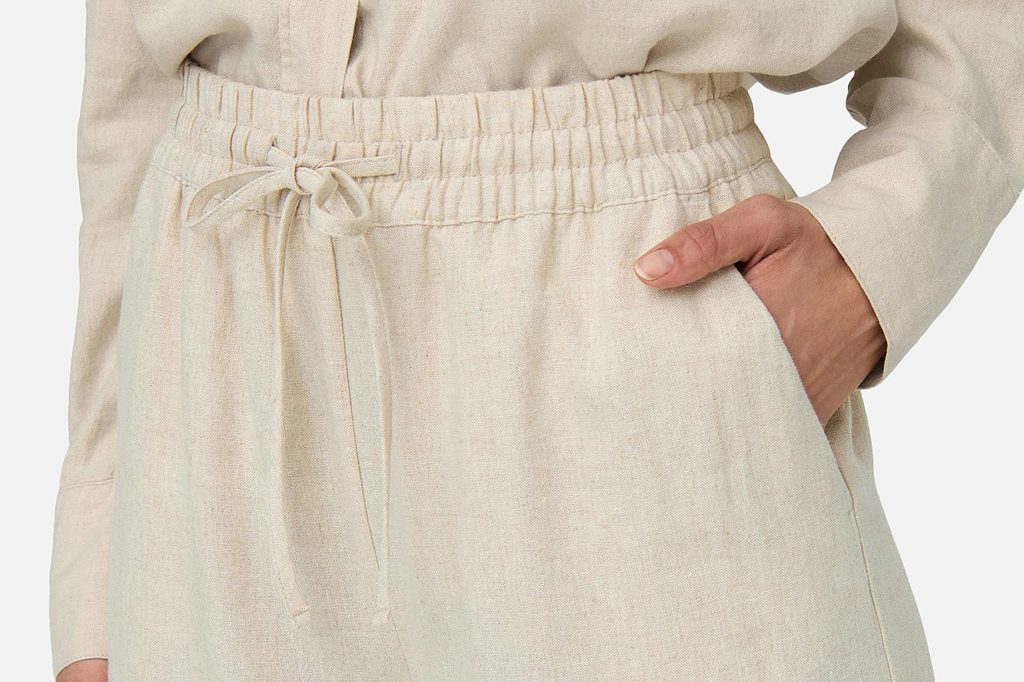 SAY LINEN WIDE PANTS OATMEAL
