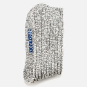 SOCKS COTTON SLUB W GRAY WHITE - Image 2