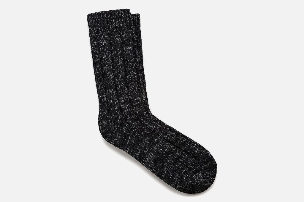 SOCKS COTTON TWIST W BLACK