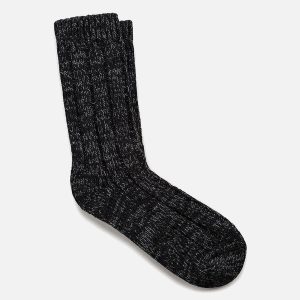SOCKS COTTON TWIST W BLACK – Image 1