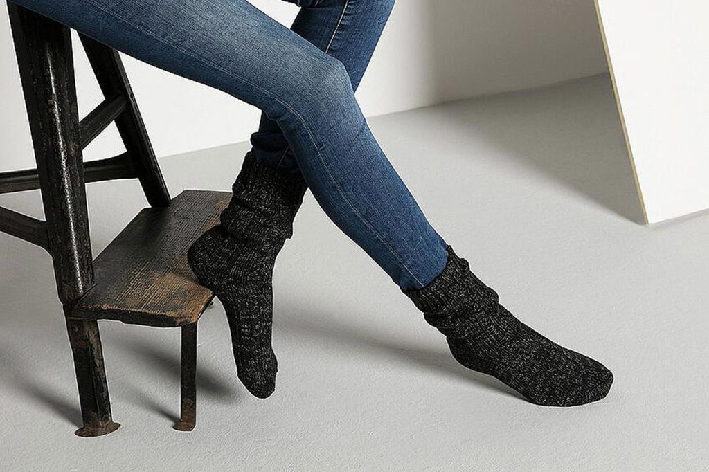 SOCKS COTTON TWIST W BLACK