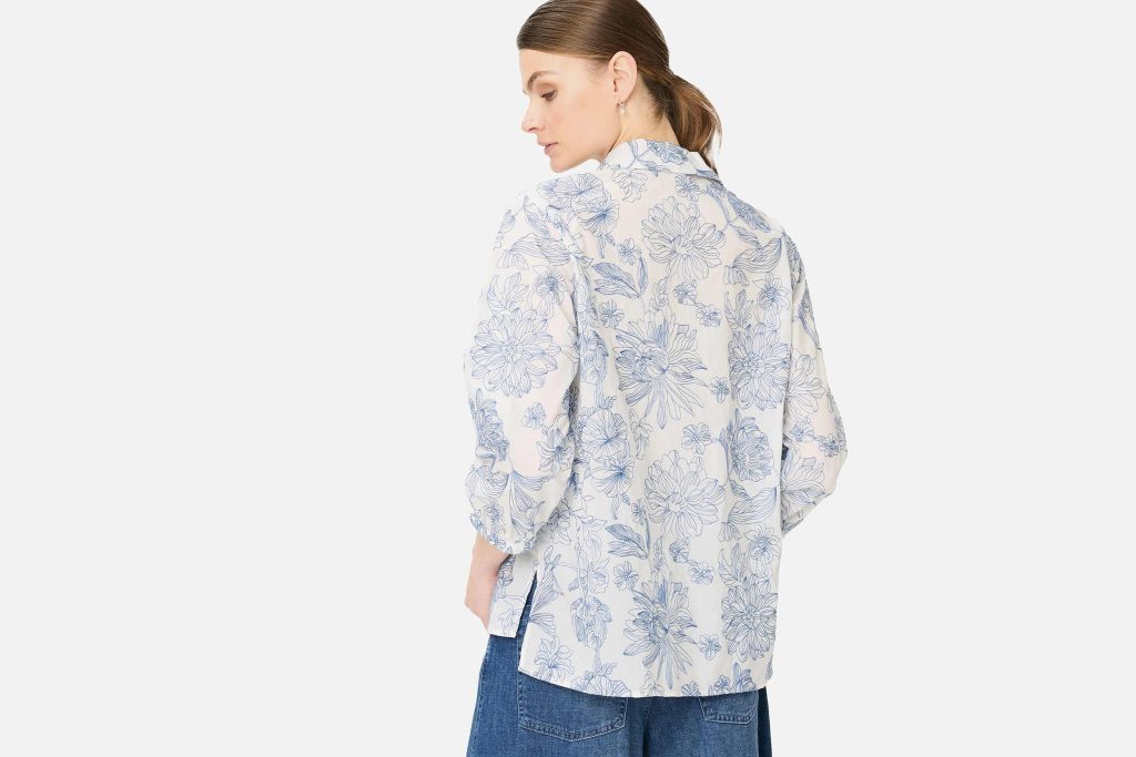 VIKI BIG FLOWERS BLEU BLANC