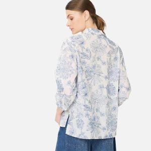VIKI BIG FLOWERS BLEU BLANC – Image 4