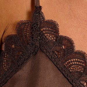 CARACO SATON DENTELLE CHOCOLAT - Image 4