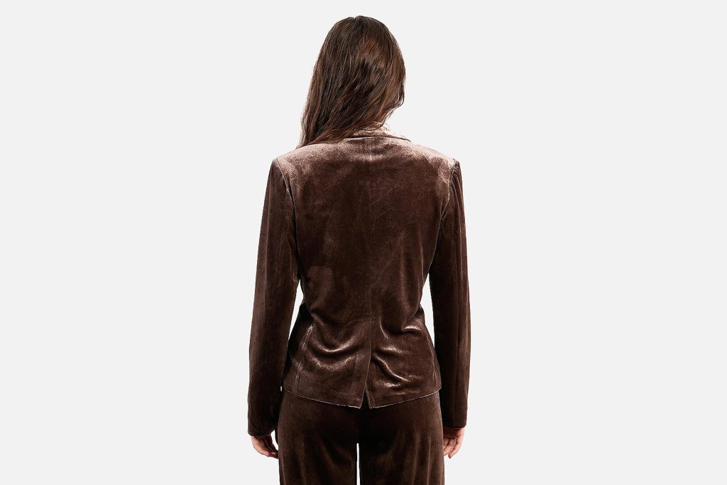 BLAZER VELOURS MARRON