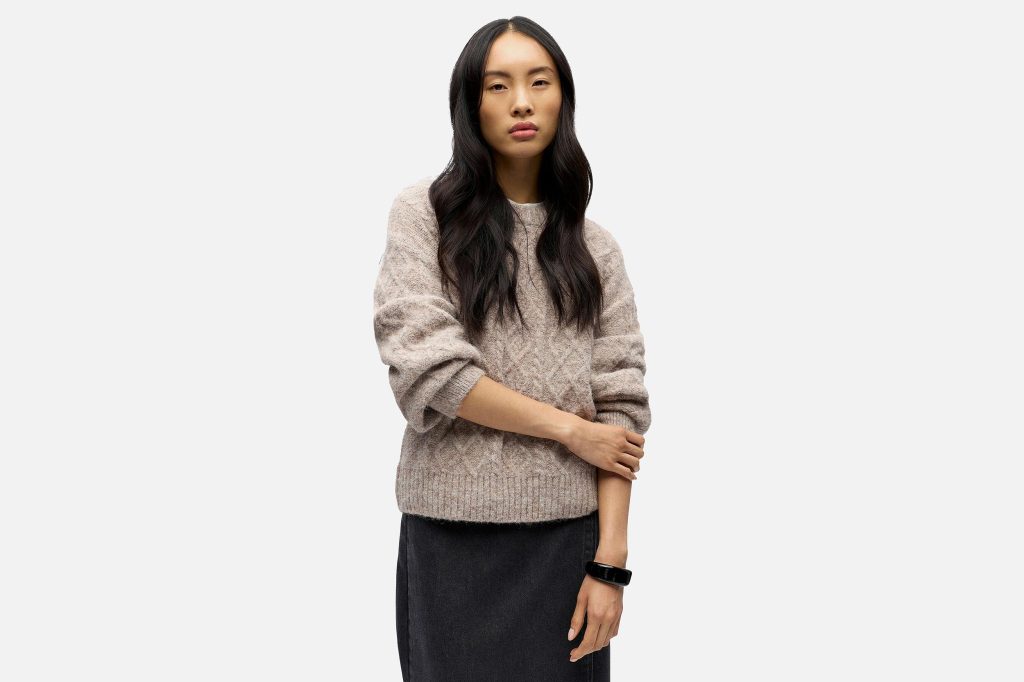 SAGGIA PULL KNIT HUMUS MELANGE