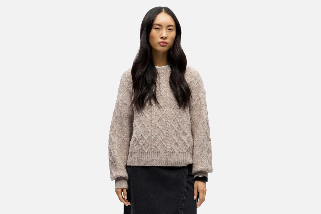 SAGGIA PULL KNIT HUMUS MELANGE
