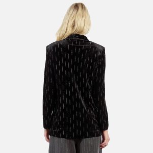 BLAZER VELOURS STRASS NOIR - Image 2