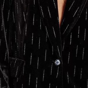 BLAZER VELOURS STRASS NOIR - Image 4