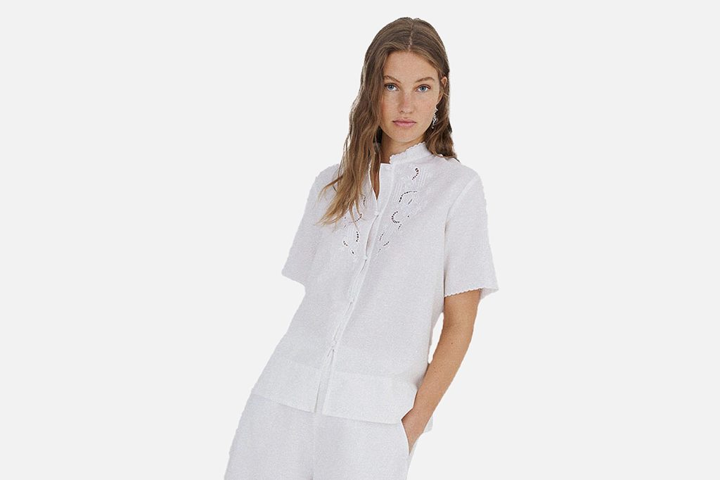 CHEMISE BRODERIE SHIBU BLANC