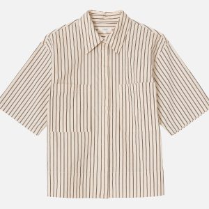 CHEMISE MAGY STRIPES ECRU - Image 1