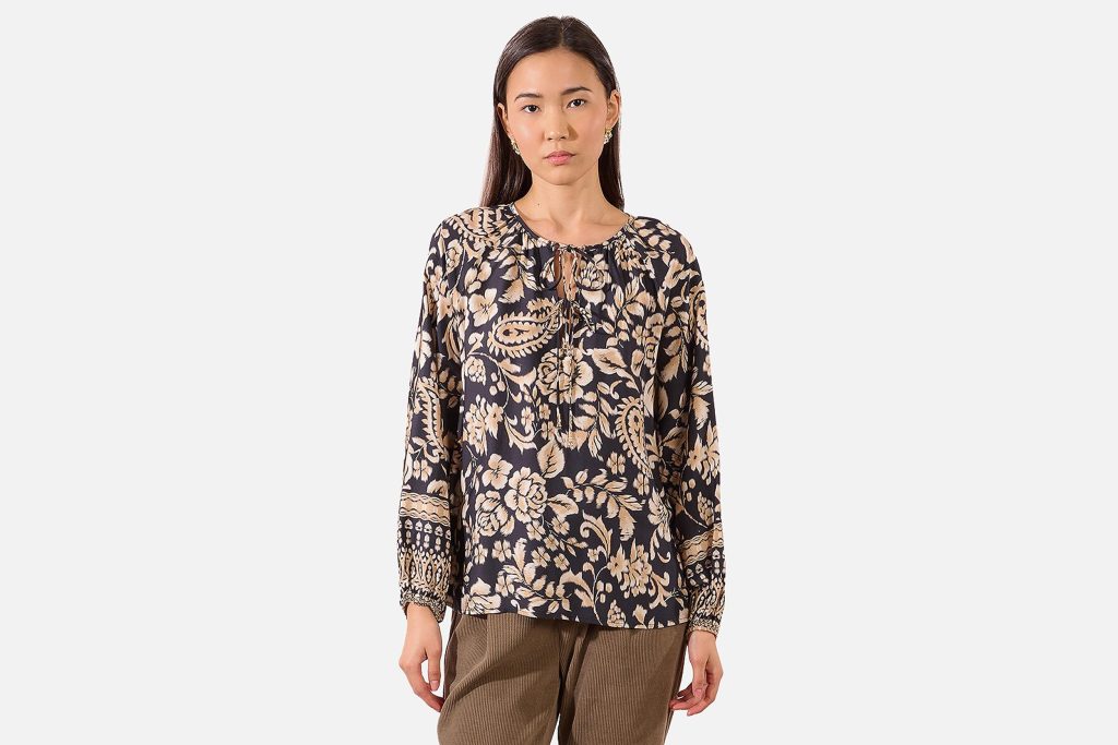 BLOUSE IMPRIME NOIR TANIA