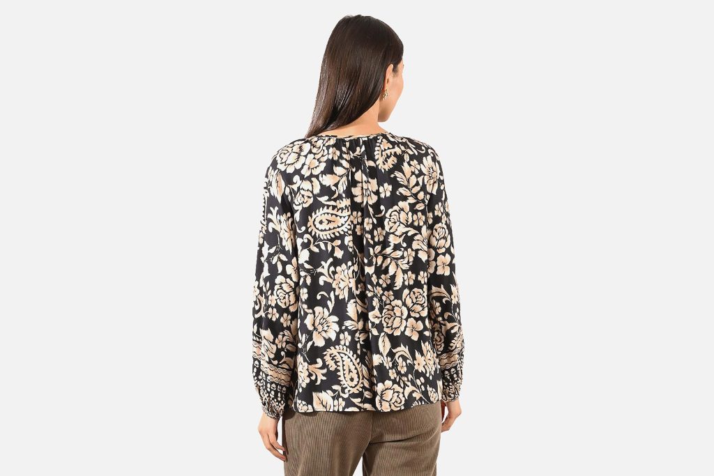 BLOUSE IMPRIME NOIR TANIA