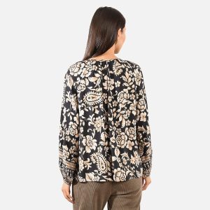 BLOUSE IMPRIME NOIR TANIA – Image 2
