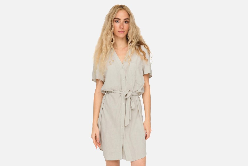 CAYA SHIRT DRESS MOONBEAM