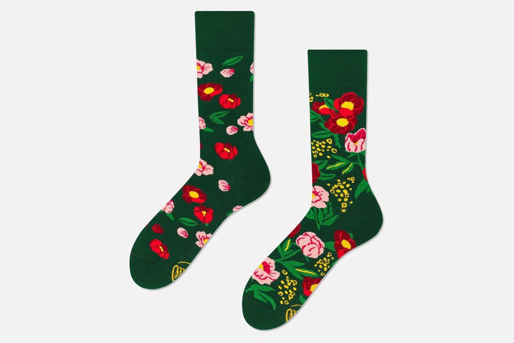SOCKS FLOWER POWER GREEN