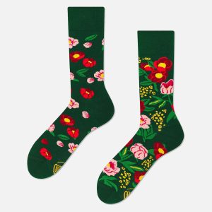 SOCKS FLOWER POWER GREEN - Image 1