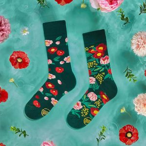 SOCKS FLOWER POWER GREEN - Image 3