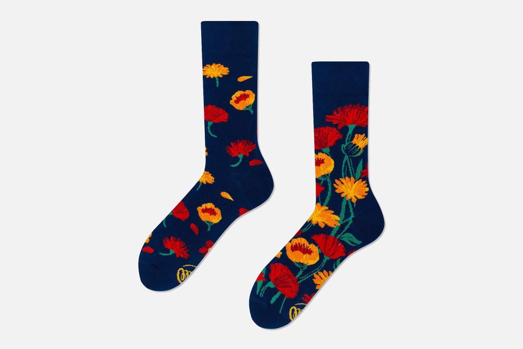 SOCKS FLOWER POWER NAVY