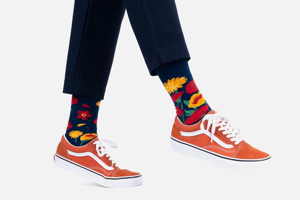SOCKS FLOWER POWER NAVY