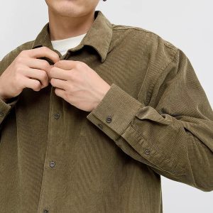CASCOT CORDUROY SHIRT GREY - Image 5