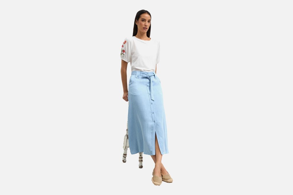 MAXI SKIRT SILVIA DENIM BLUE