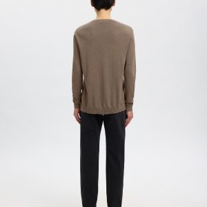 SLHBERG CREW NECK TEAK MELANGE – Image 2
