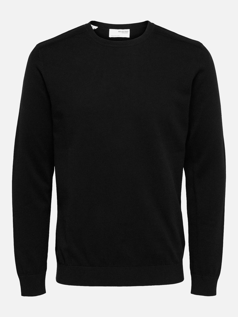 SLHBERG CREW NECK BLACK