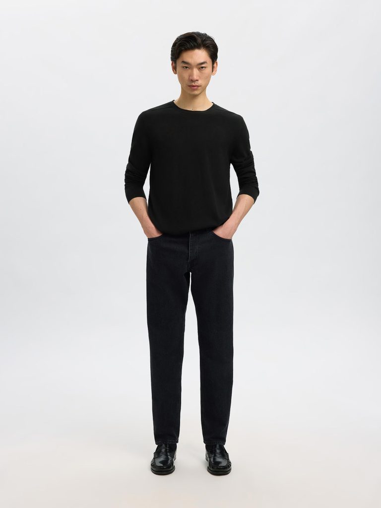 SLHBERG CREW NECK BLACK
