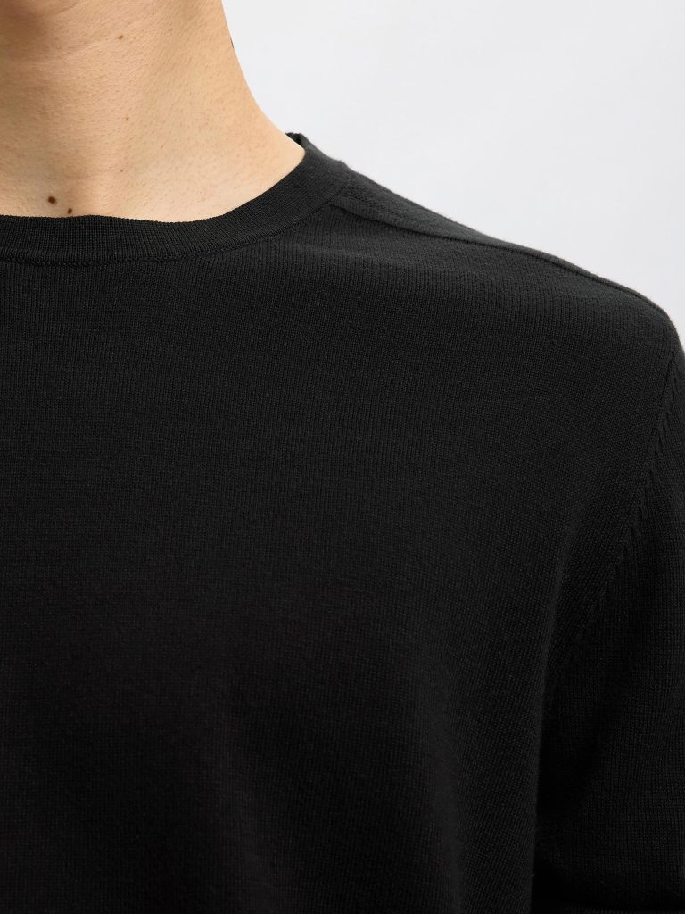 SLHBERG CREW NECK BLACK