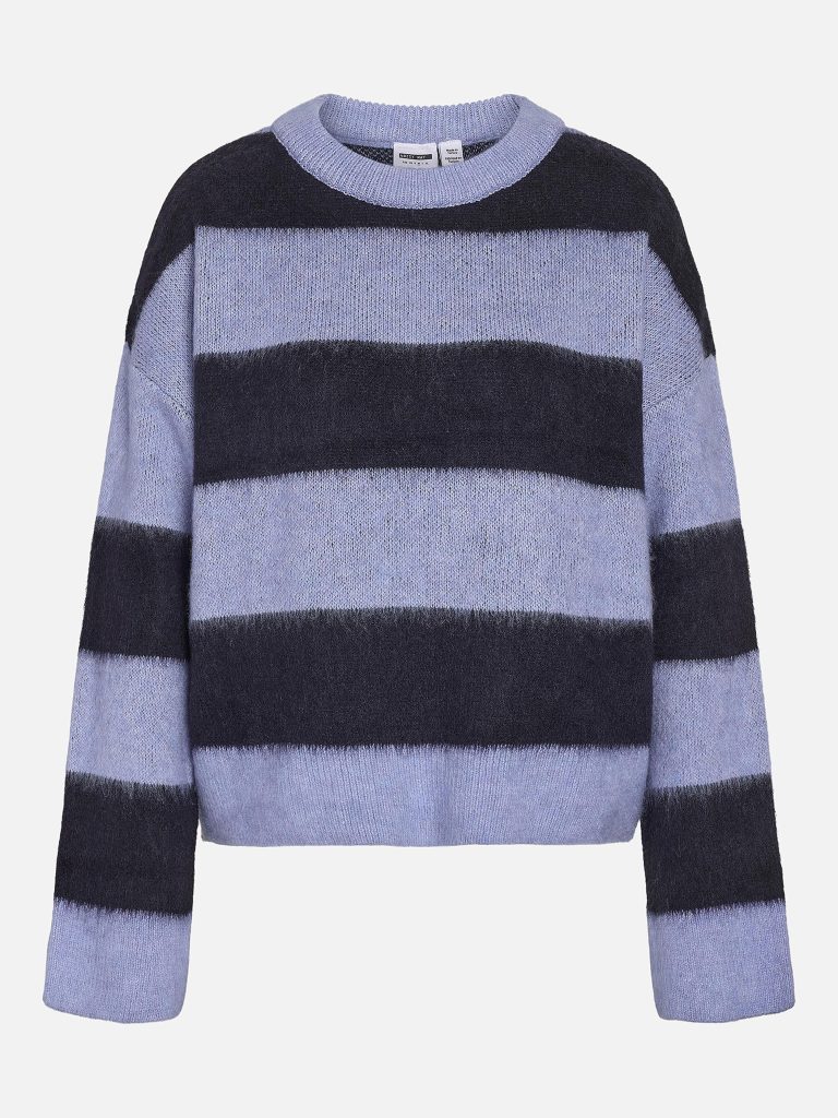 NMSOFF LS ONECK KNIT HYDRANGEA NAVY