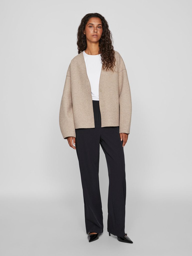 VIJUICE LOOSE LS JACKET NATURAL MELANGE