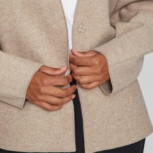 VIJUICE LOOSE LS JACKET NATURAL MELANGE - Image 5
