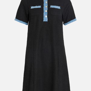 VISHELLI ONECK SS SHORT DRESS BLACK BEAUTY - Image 1