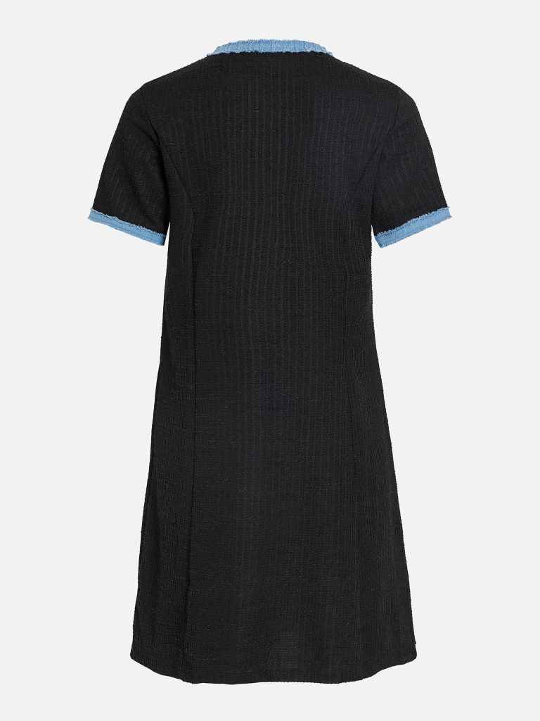 VISHELLI ONECK SS SHORT DRESS BLACK BEAUTY