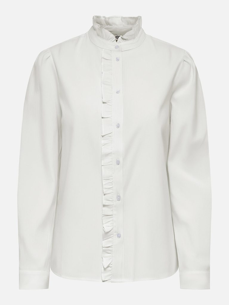 ONLGIADA LS FRILL SHIRT CLOUD DANCER