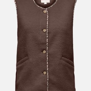 ONLBABY TEDDY VEST CHOCO LEO – Image 1