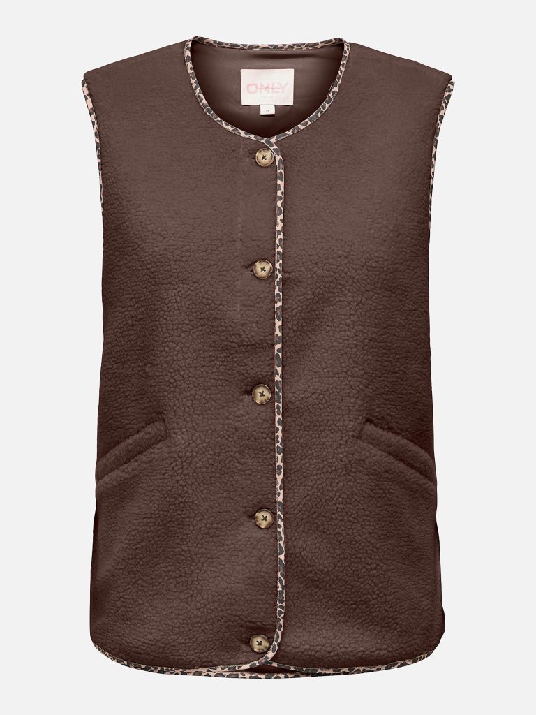 ONLBABY TEDDY VEST CHOCO LEO